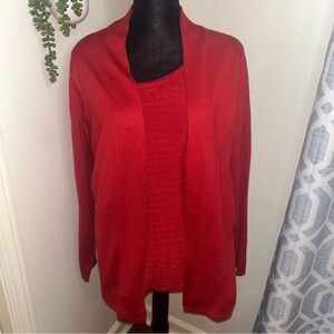 Charter Club Vibrant Red Cardigan Sweater